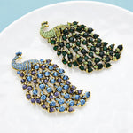 Peacock Rhinestone Office Brooch Pin Gifts