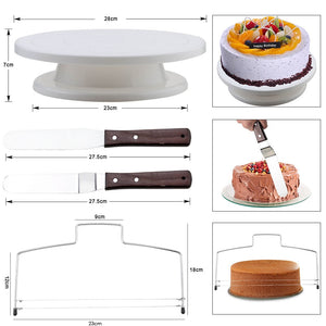 Turntable Cake Set Rotating Cake Stand Tools