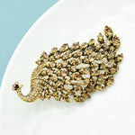 Peacock Rhinestone Office Brooch Pin Gifts