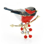 Bird Enamel Brooch Pin Gift