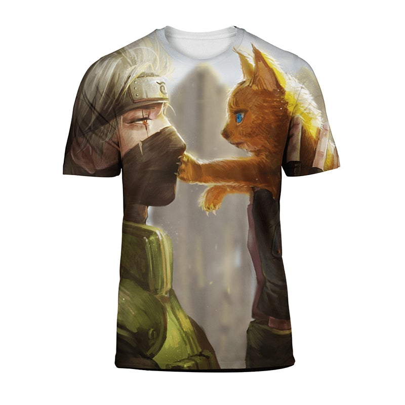 Naruto Kakashi Hatake X Kurama 3D T-Shirt