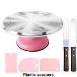 Turntable Cake Set Rotating Cake Stand Tools 6Pcs/set