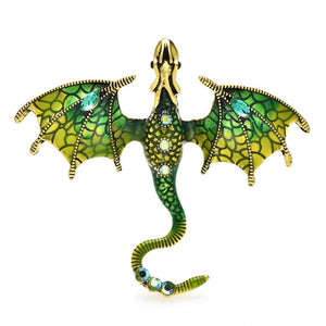 Dragon Rhinestone Flying Legand Office Enamel Brooch Pins Gifts