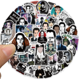 Wednesday Addams Horror TV Show Stickers