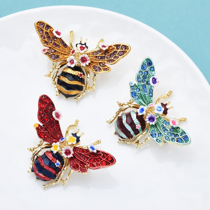 Bee Flower Brooch Pin Gifts