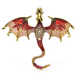 Dragon Rhinestone Flying Legand Office Enamel Brooch Pins Gifts