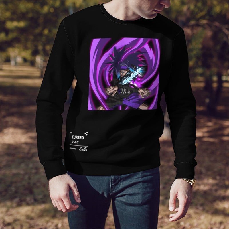 Sasuke Cursed Black Cool T-Shirt & Hoodie