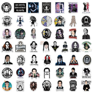 Wednesday Addams Horror TV Show Stickers