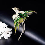 Crystal Phoenix Bird Enamel Office Brooch Pin Gifts