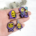 Skeletor Purple Enamel Pin