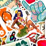 Hawaii Summer Beach Stickers