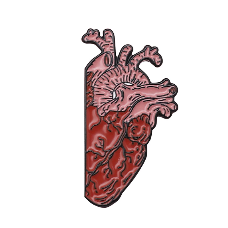 Anatomical Heart Enamel Pin