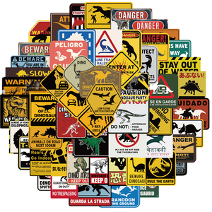 Jurassic Caution Stickers