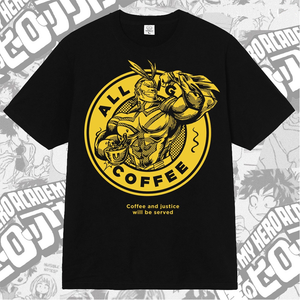 All Might Toshinori Yagi Coffee My Hero Academia Anime Manga T-shirt