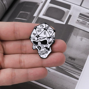 Skull Dice Enamel Pin