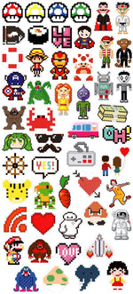 Pixel Mario Nintendo Stickers