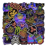 Jack Skellington Neon Halloween Stickers