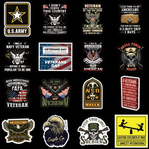 Veteran America Retro Stickers