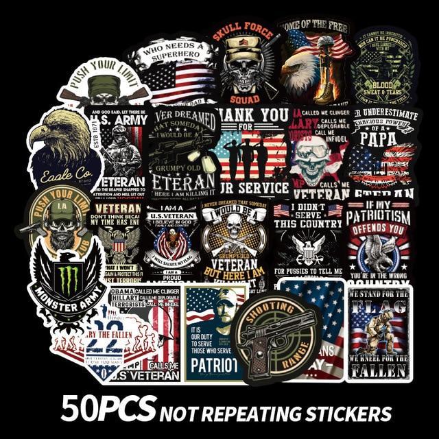 Veteran America Retro Stickers