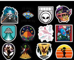 UFO Alien Rocket Stickers