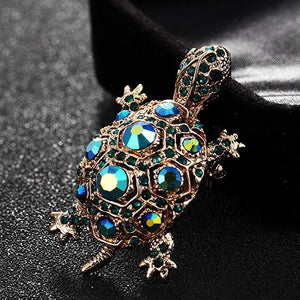 Turtle Crystal Pin