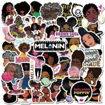 Melanin Poppin Black Girl Stickers