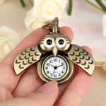 Owl Keychain Pocket Watch