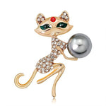 Cat Crystal Pin