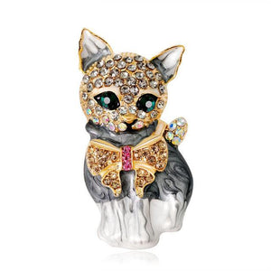 Cat Crystal Pin