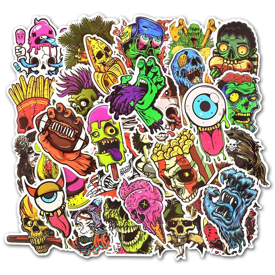 Skull Terror Stickers