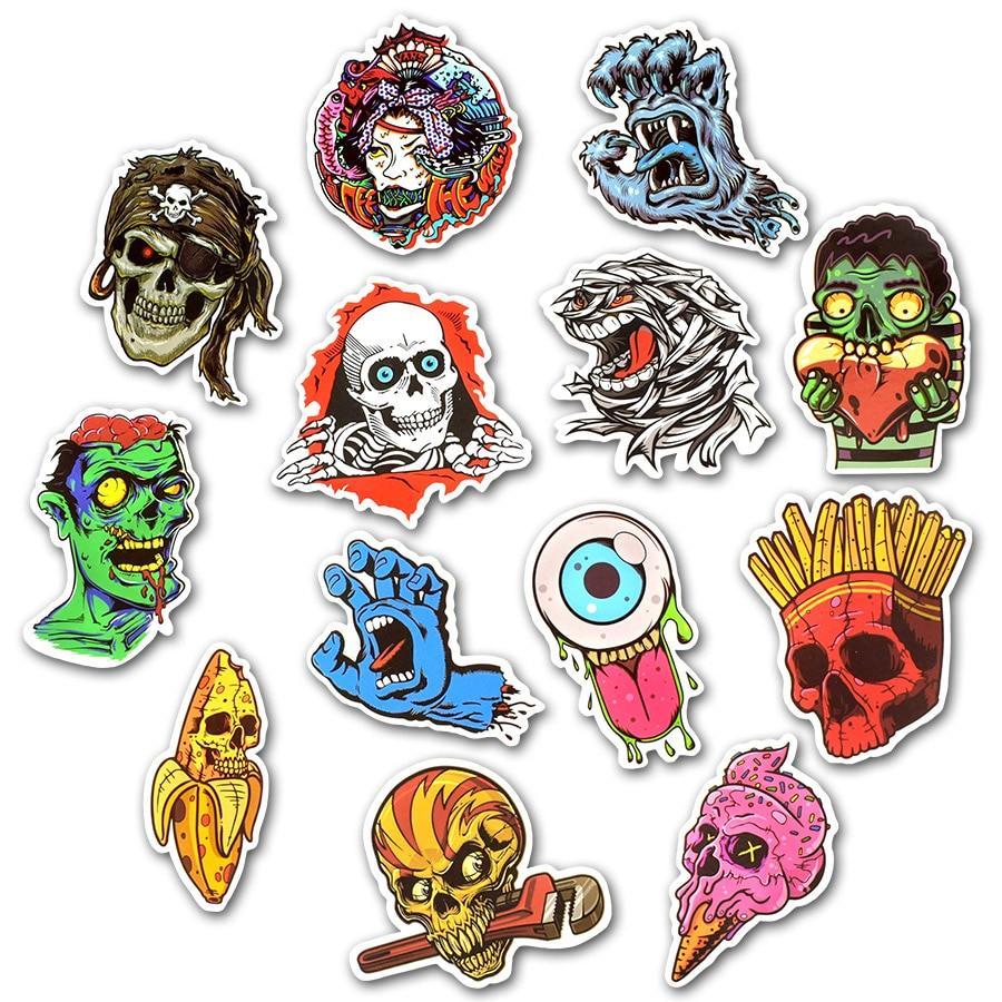 Skull Terror Stickers