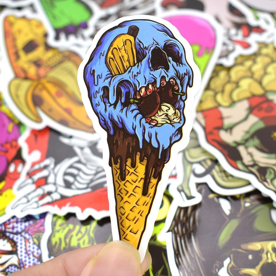 Skull Terror Stickers