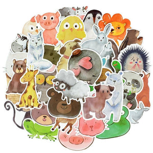 Animals Watercolor Stickers