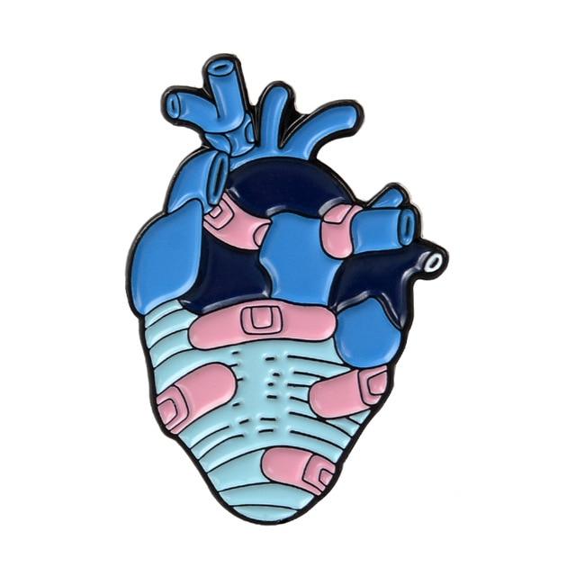 Anatomical Heart Enamel Pin