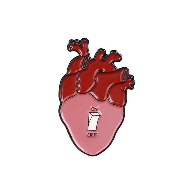 Anatomical Heart Enamel Pin