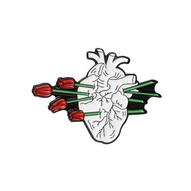 Anatomical Heart Enamel Pin