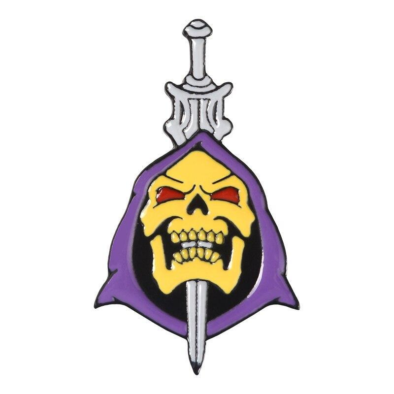 Skeletor Purple Enamel Pin