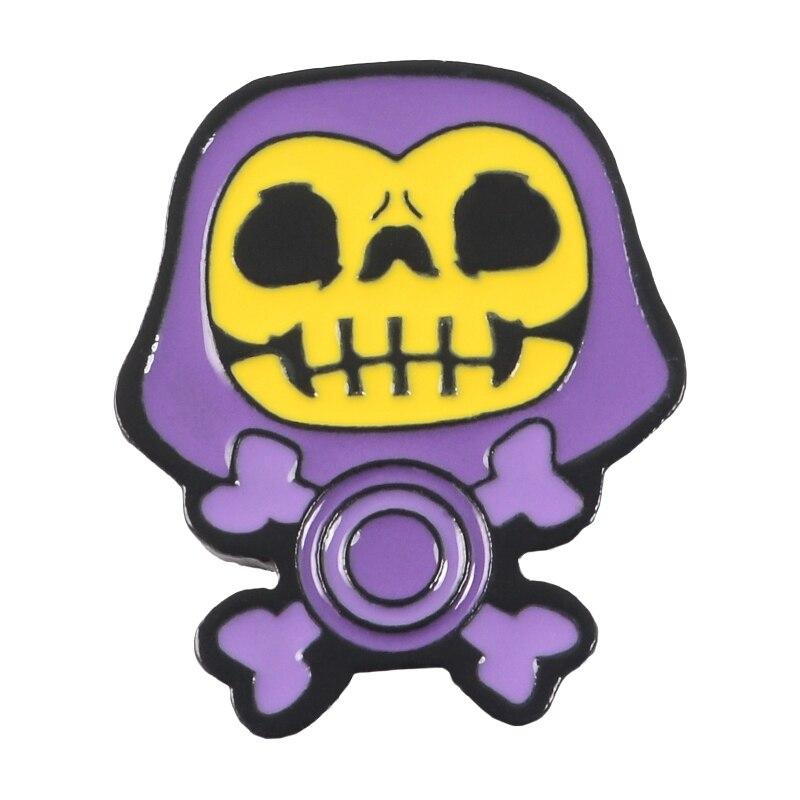 Skeletor Purple Enamel Pin