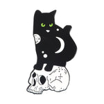 Cat And Skull Enamel Pin