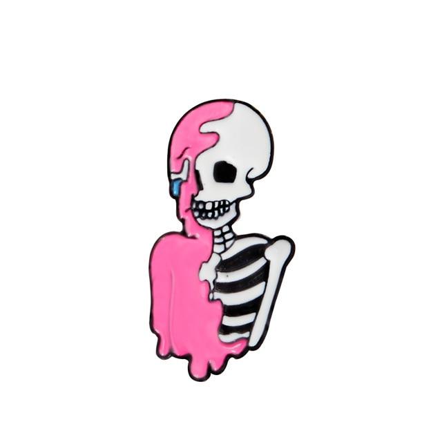 Skeleton Enamel Pin