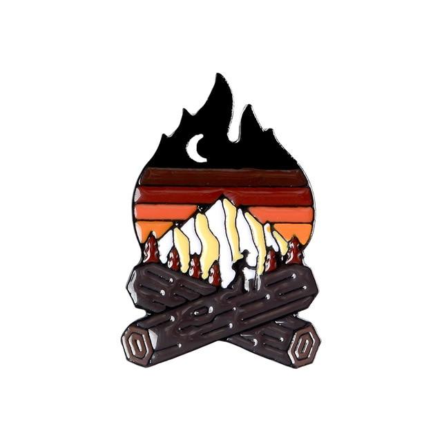 Camping Enamel Pin