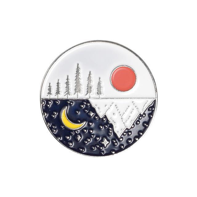 Camping Enamel Pin