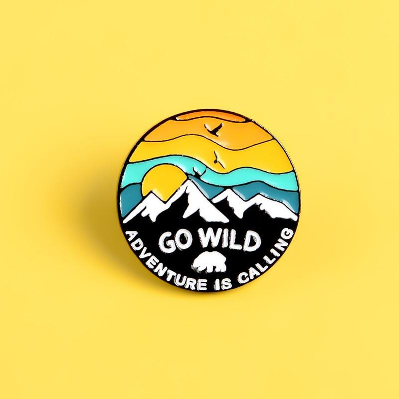 Camping Enamel Pin