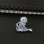 Skull Head Enamel Pin