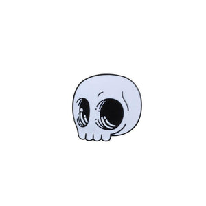 Skull Head Enamel Pin