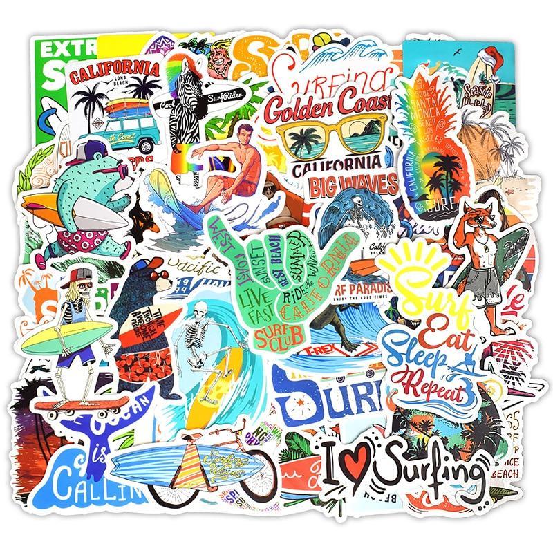 Surfing Summer Stickers