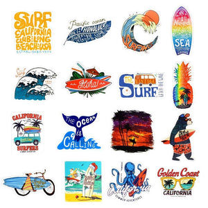 Surfing Summer Stickers