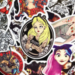 Punk Tattoo Princess Stickers