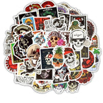 Skull Punk Rock Stickers