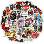 Skull Punk Rock Stickers